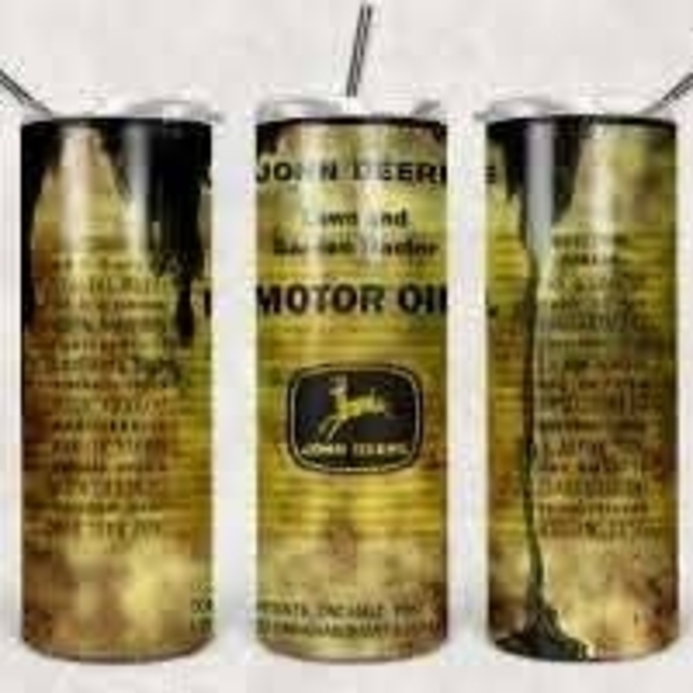John Deere Gold and Black Tumbler